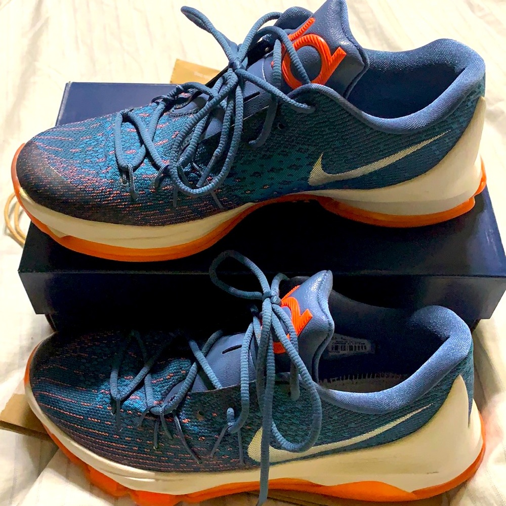 Nike KD 8 Viii Ocean Fog White Mid Navy Sz10.5
